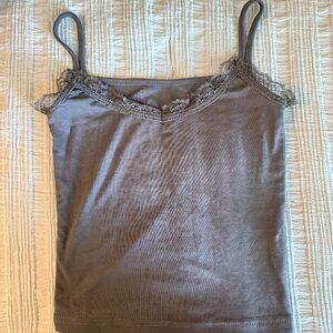 Shein Gray Lace Tank Top